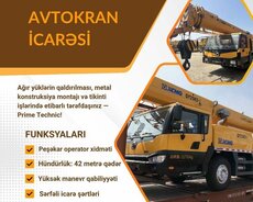 xcmg qy25k-I Avtokran İcarəsi